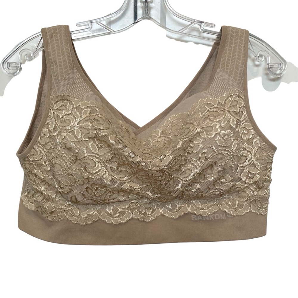 Tan Lace Women's Bra